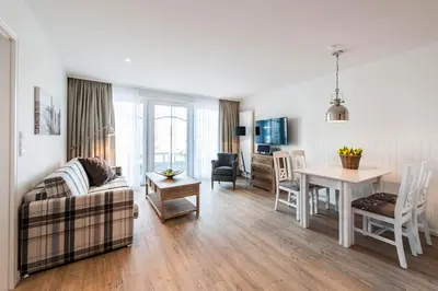 TV/Unterhaltungsangebot in der Unterkunft Weisse Villa Apartment 1 2 Meerglück