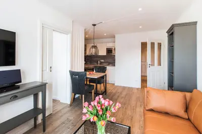 TV/Unterhaltungsangebot in der Unterkunft Weisse Villa Apartment 1 4 Buhne 48