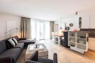 Küche/Küchenzeile in der Unterkunft Weisse Villa Apartment 2 1 Promenadendeck