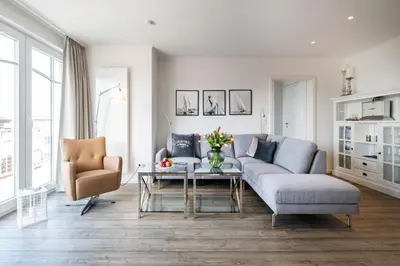Ein Sitzbereich in der Unterkunft Weisse Villa Apartment 3 3 Sonnendeck