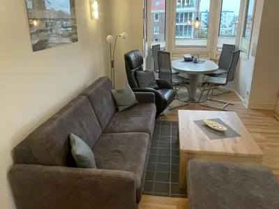 Ein Sitzbereich in der Unterkunft Residenz Steinmarne Cuxhaven 1