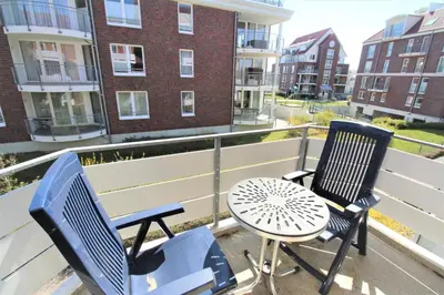 Ein Balkon oder eine Terrasse in der Unterkunft Residenz Steinmarne Cuxhaven 2