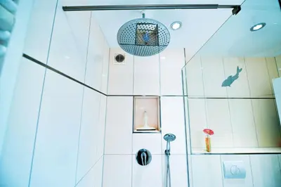 Ein Badezimmer in der Unterkunft Strandhochhaus SHC3