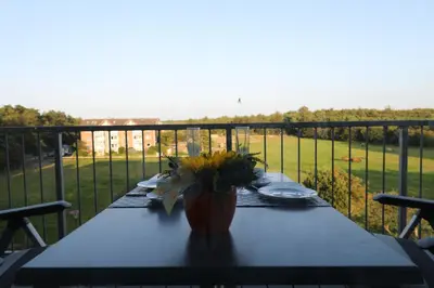 Ein Balkon oder eine Terrasse in der Unterkunft Quartier Hohe Geest 17 - Nord Seestern - a69854