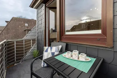 Ein Balkon oder eine Terrasse in der Unterkunft Möwe4