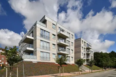Das Gebäude in dem sich die Ferienwohnung befindet