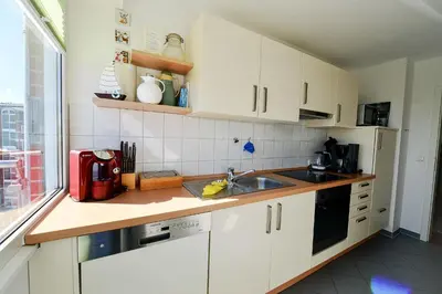 Küche/Küchenzeile in der Unterkunft Haus Nordseebrandung NA61