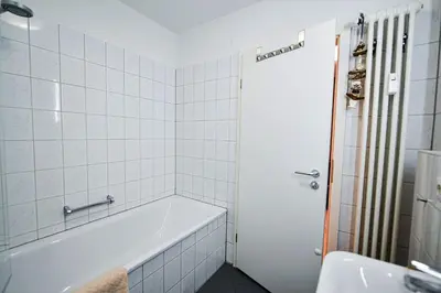 Ein Badezimmer in der Unterkunft Haus Nordseebrandung NB44