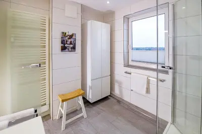 Ein Badezimmer in der Unterkunft Haus Nordseebrandung NA71