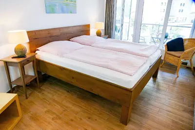Ein Bett oder Betten in einem Zimmer der Unterkunft Haus Nordseebrandung ND13