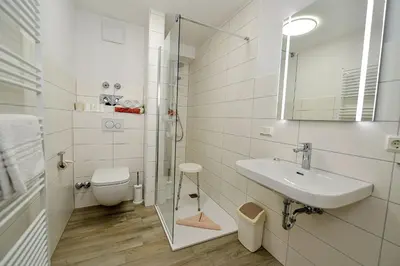 Ein Badezimmer in der Unterkunft Haus Nordseebrandung ND63