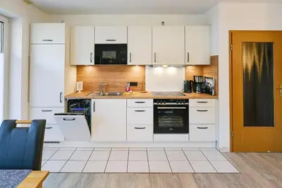 Küche/Küchenzeile in der Unterkunft Haus Seewind HS01