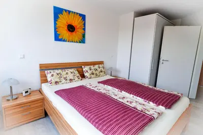 Ein Bett oder Betten in einem Zimmer der Unterkunft Haus Nordseebrandung NC65