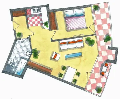 Grundriss der Unterkunft Haus Nordseebrandung NC73