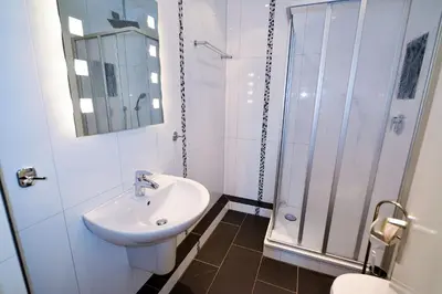 Ein Badezimmer in der Unterkunft Strandhochhaus SC13