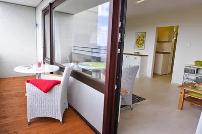 Küche/Küchenzeile in der Unterkunft Strandhochhaus SD06