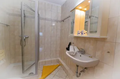 Ein Badezimmer in der Unterkunft Strandhochhaus SG04