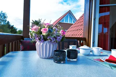 Ein Balkon oder eine Terrasse in der Unterkunft Flockengrund S4AO