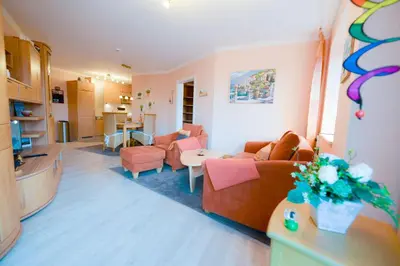 Küche/Küchenzeile in der Unterkunft Haus Nordseebrandung NB53