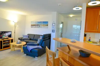 Küche/Küchenzeile in der Unterkunft Haus Nordseebrandung NB62