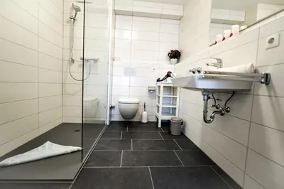 Ein Badezimmer in der Unterkunft Haus Nordseebrandung NC54
