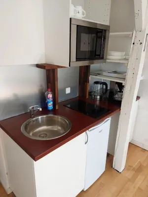 Küche/Küchenzeile in der Unterkunft Monteurwohnung für 2 Personen inkl. MwSt. - DG Wohnung