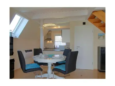 Ein Sitzbereich in der Unterkunft Ferienhaus „Buß“