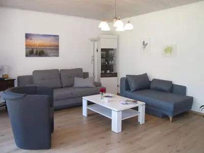 Ein Sitzbereich in der Unterkunft Ferienhof Zwei Eichen