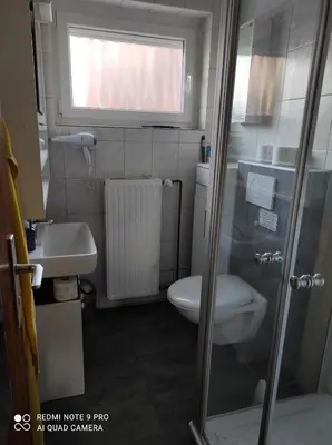 Ein Badezimmer in der Unterkunft 1-Raum-Apartment Seagull Seemöwe