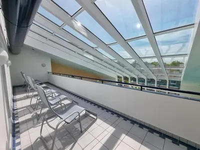 Ein Balkon oder eine Terrasse in der Unterkunft Meerblick 424