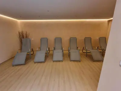 Ein Sitzbereich in der Unterkunft Meerblick 424