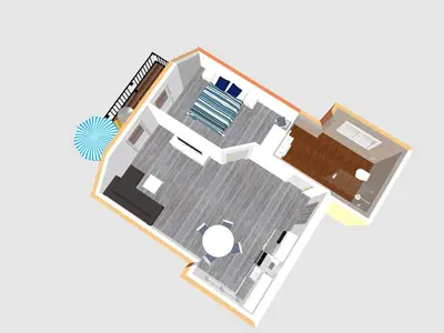 Grundriss der Unterkunft Duhner Strand Whg 5