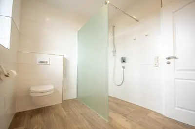Ein Badezimmer in der Unterkunft Duhner Strand Whg 5