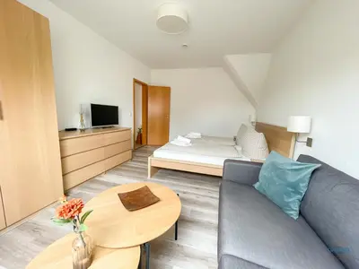 TV/Unterhaltungsangebot in der Unterkunft Residenz Grantz Sahlenburg Wohnung 3