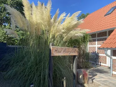 Ein Garten an der Unterkunft Meerglück CUX