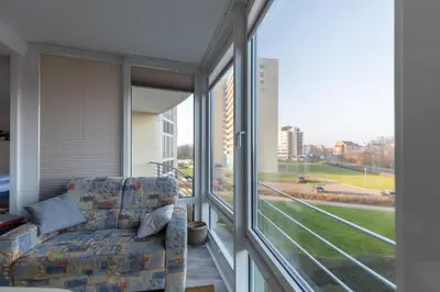 Ein Sitzbereich in der Unterkunft Kurpark Residenz, App 219b