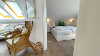 Ein Sitzbereich in der Unterkunft Haus Kirsten Haus Kirsten FeWo 5