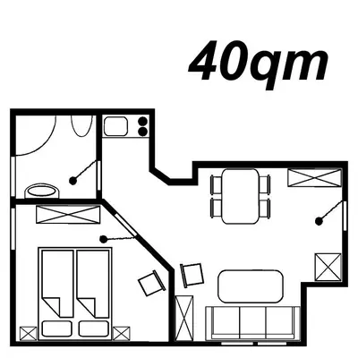 Grundriss der Unterkunft Haus Kirsten Haus Kirsten FeWo 5