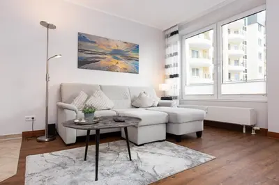Ein Sitzbereich in der Unterkunft Kurpark-Residenz 125