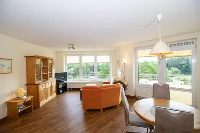 Ein Sitzbereich in der Unterkunft Kurpark-Residenz 210