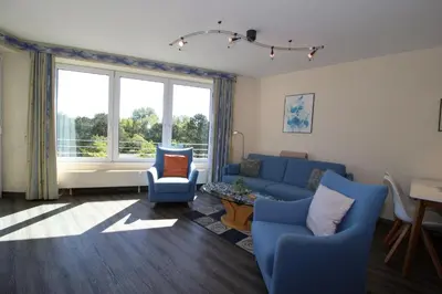 Ein Sitzbereich in der Unterkunft Kurpark-Residenz 207