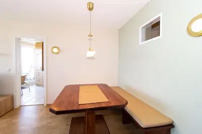 Ein Sitzbereich in der Unterkunft Seeterrassen 34