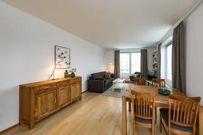Ein Sitzbereich in der Unterkunft Kurpark-Residenz 224
