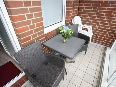Ein Sitzbereich in der Unterkunft Residenz Albatros Cuxhaven 2