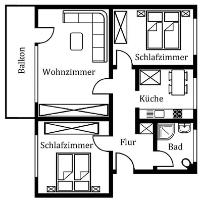 Grundriss der Unterkunft Haus Jenina 1