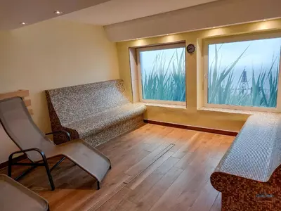 Ein Sitzbereich in der Unterkunft Haus Nautic Döse Wohnung 301