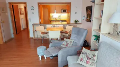 Ein Sitzbereich in der Unterkunft Kurpark-Residenz 206