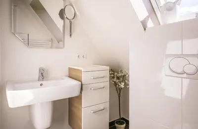 Ein Badezimmer in der Unterkunft 