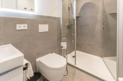 Ein Badezimmer in der Unterkunft 