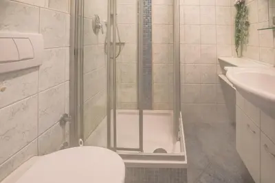 Ein Badezimmer in der Unterkunft 